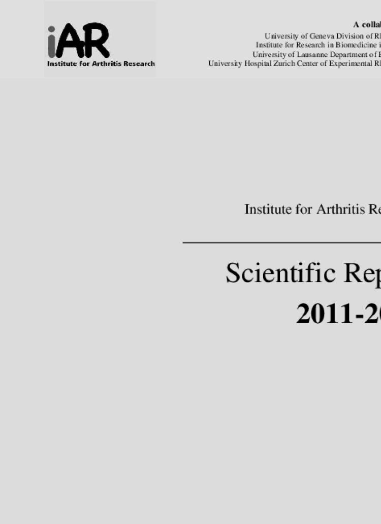 scientific report 2011 2013